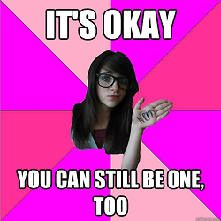 idiot geek girl meme